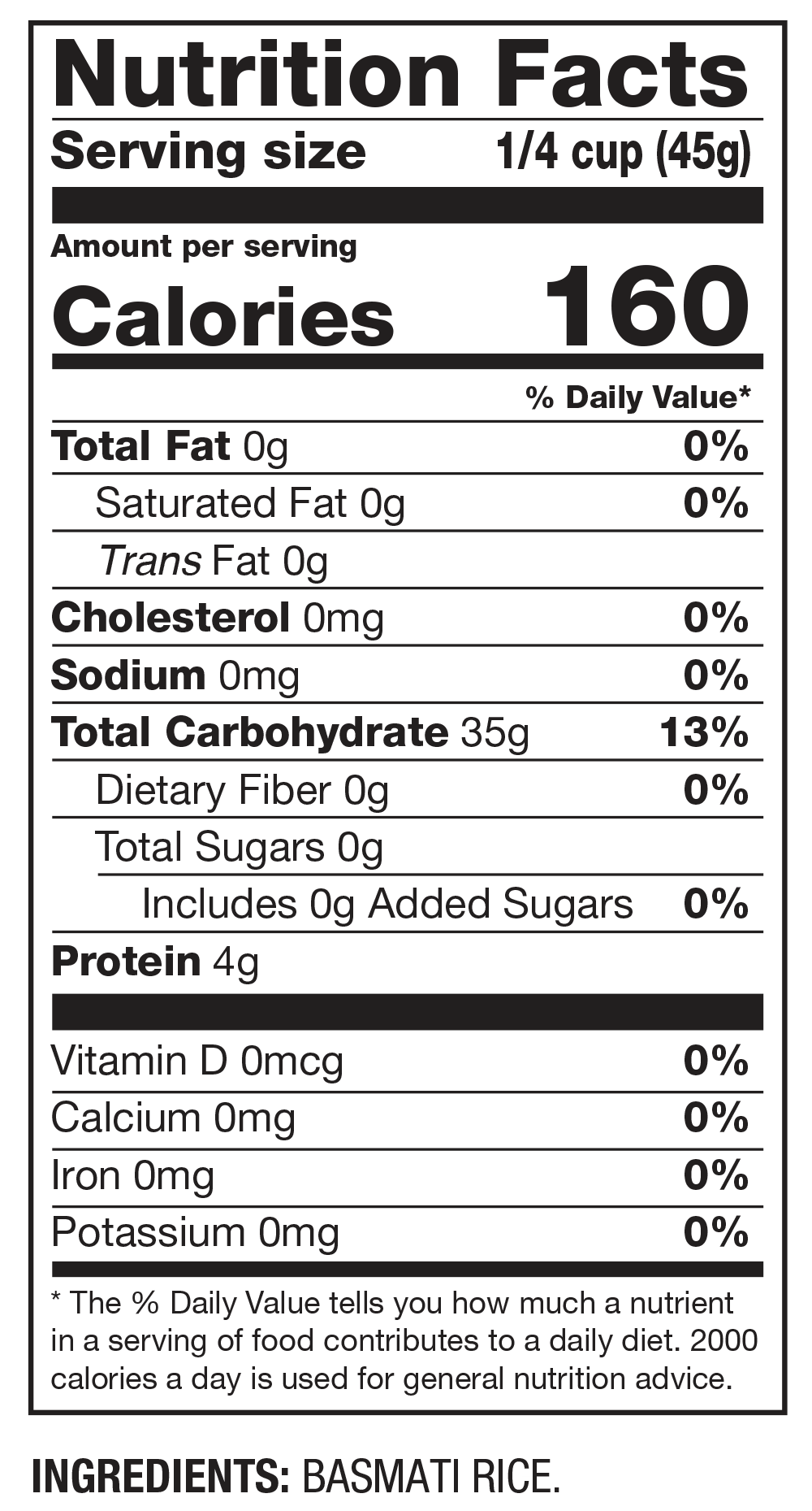 Boiled Basmati Rice Calories Per 100g