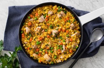 Spicy Yellow Rice with Chicken and Vegetables