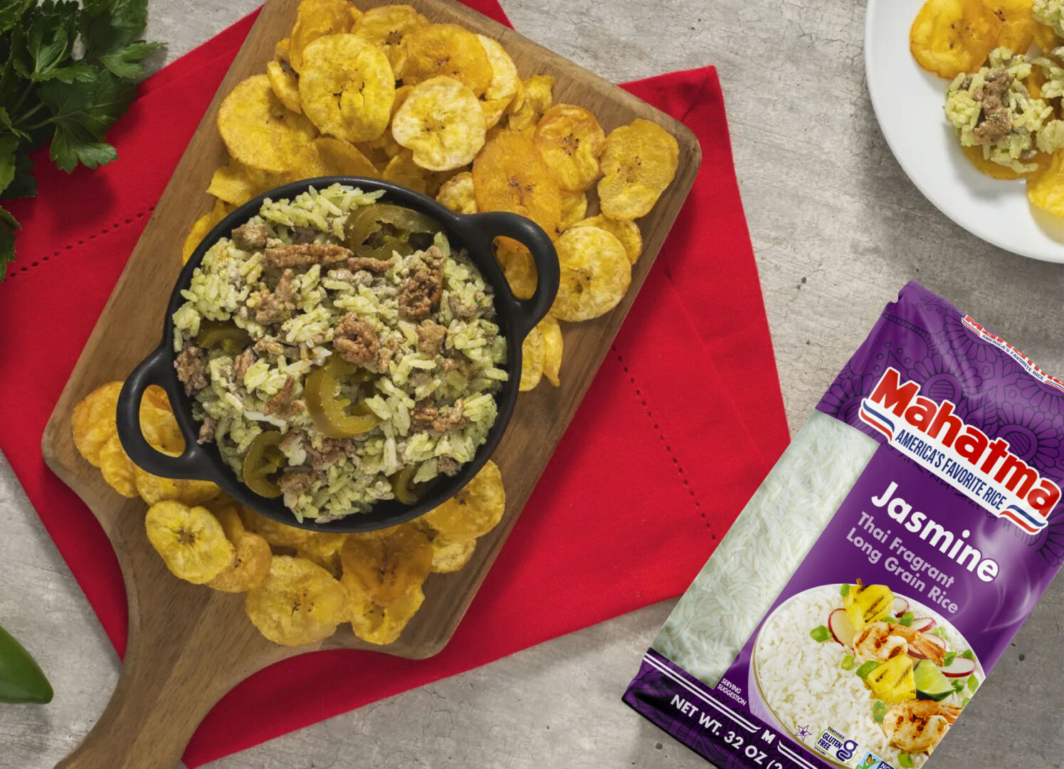 Spicy Beef Chimichurri Rice Dip
