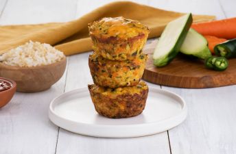 stacked-muffins-or-rice-cakes-with-vegetables-jasmine-rice-and-quinoa