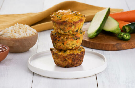 stacked-muffins-or-rice-cakes-with-vegetables-jasmine-rice-and-quinoa