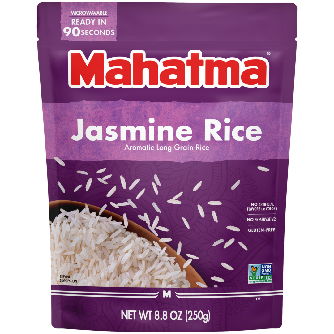 Mahatma Arroz jazmín listo para calentar, arroz precocido, apto para  microondas en 90 segundos, seis bolsas de 8.8 onzas