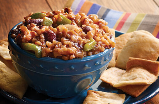 Bourbon Street Red Beans and Rice Dip with Chips