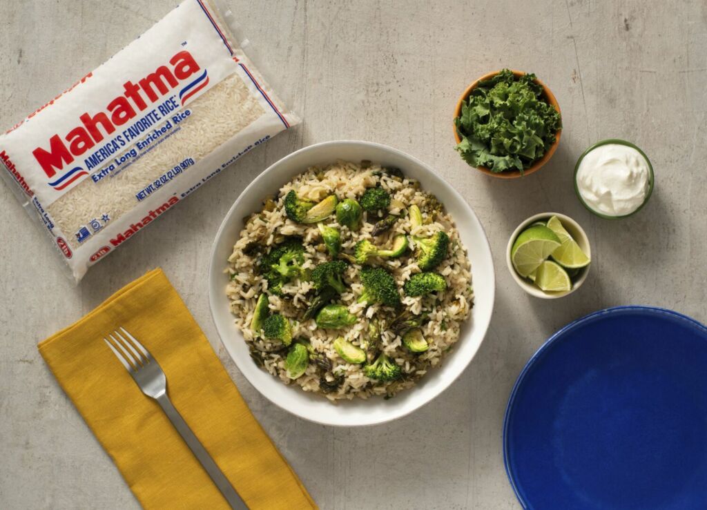 green-rice-with-kale-cilantro-brussel-sprouts-broccoli-and-asparagus-made-with-mahatma-white-rice