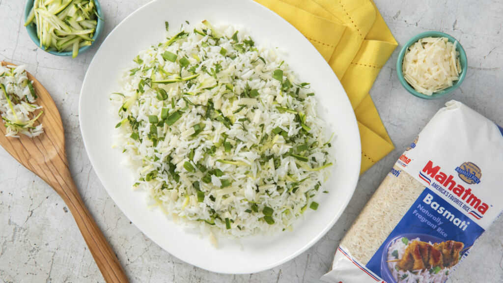 Zucchini Rice with Basmati and Parmesan