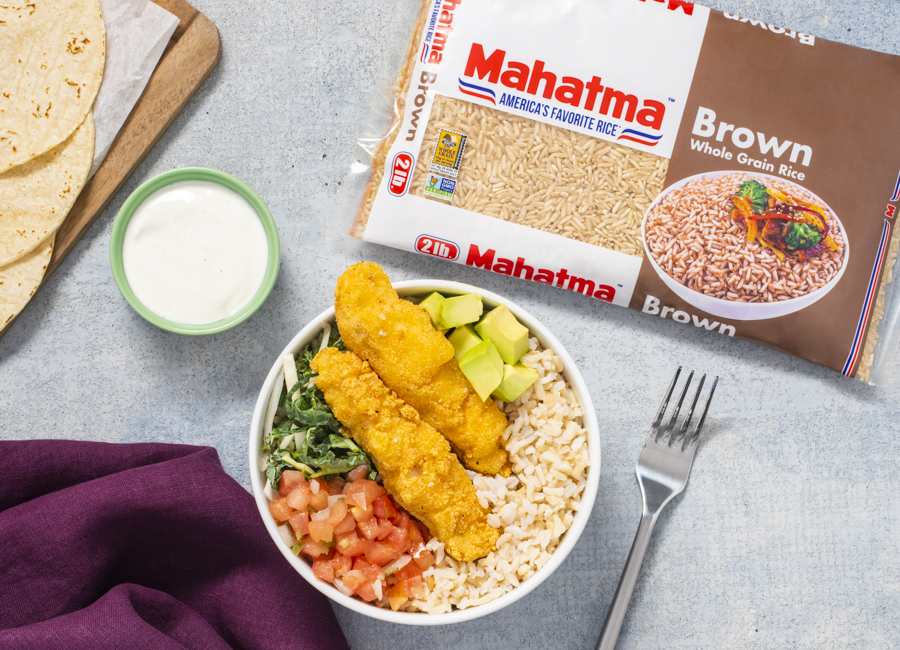 Air Fryer Baja Fish Tacos Rice Bowl | Mahatma® Rice