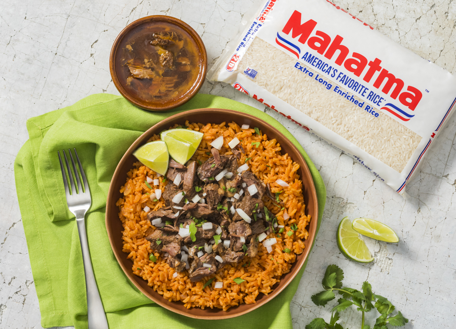 birria-meat-served-over-tomato-rice-made-with-mahatma-white-rice