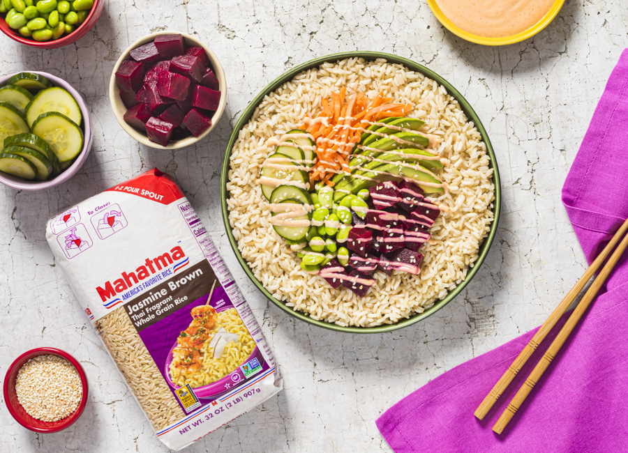 jasmine-brown-rice-and-beet-poke-bowl-with-avocado-edamame-carrots-and-cucumber