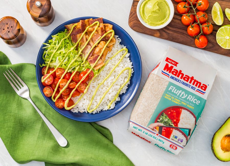 BLT Rice Bowl with Avocado Lime Dressing