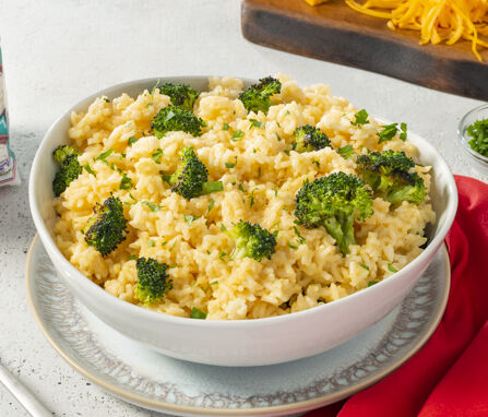 Arroz con Queso y Brócoli